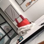 Red fake Hermes Picotin Lock 18cm handbag with braided handles - Image 7