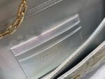 Dior Miss Dior Mini Bag Knockoff in Iridescent Metallic Silver Lambskin - Image 4