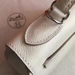 White Epsom Knockoff Hermes Kelly Sellier 28cm Structured Handbag - Image 2