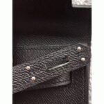 Black Epsom Fake Hermes Kelly Cut Clutch Sleek Handbag - Image 4