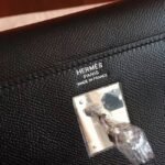 Black Epsom Replica Hermes Kelly 32cm Sellier Structured Bag - Image 8