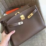Etoupe Clemence Fake Hermes Kelly Retourne 28cm Classic Tote - Image 8