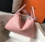 Knockoff Hermes Lindy 30cm bag in pink color - Image 8