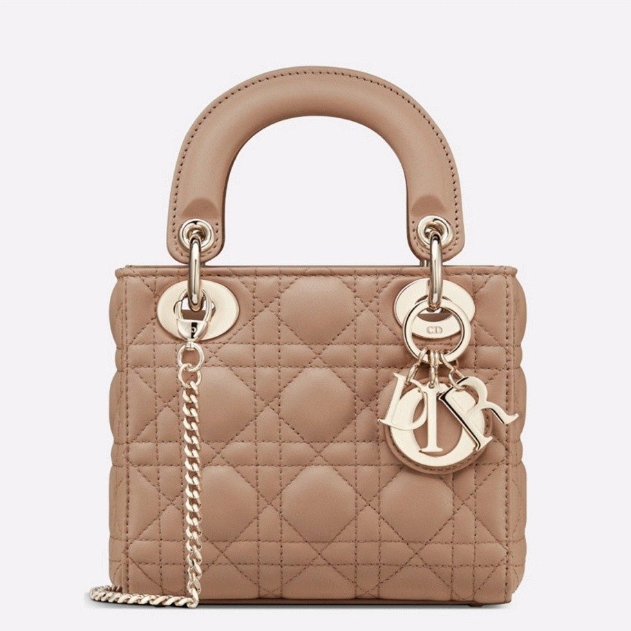 E95347C1-2E39-D2E5-733E-265CEAD22D7B.jpg Dior Lady Dior Mini Bag Replica with Chain in Blush - Image 1