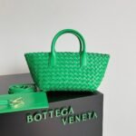 Top Quality Replica Bottega Veneta Cabat Mini Bag In Green Intrecciato Lambskin - Image 10