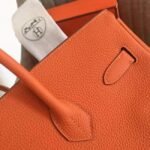 Orange Hermes Birkin 35cm Deluxe Knockoff Tote - Image 7