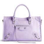 Knockoff Balenciaga Le City Small Bag Lilas Arena Lambskin