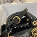 Dior Lady Dior Micro Bag Replica in Black Patent Cannage Calfskin - Image 4