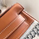 De Camp Dechainee Toile Replica Designer Hermes Kelly 28cm Limited Edition - Image 7