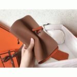Brown orange replica Hermes Dogon duo wallet - Image 4