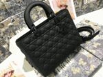 Black Dior Lady Dior Imitation Large Handbag - Image 7