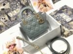 Dior Lady Dior Mini Bag Replica in Grey - Image 6
