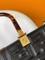Top Quality Replica Fendi Sunshine Medium Tote Bag In Black FF Calfskin - Image 9