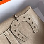 Grey AAA Replica Hermes Halzan Elegant Leather Tote - Image 4