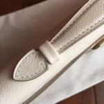 White Epsom Replica Hermes Kelly Cut Clutch Clean Look Bag - Image 3