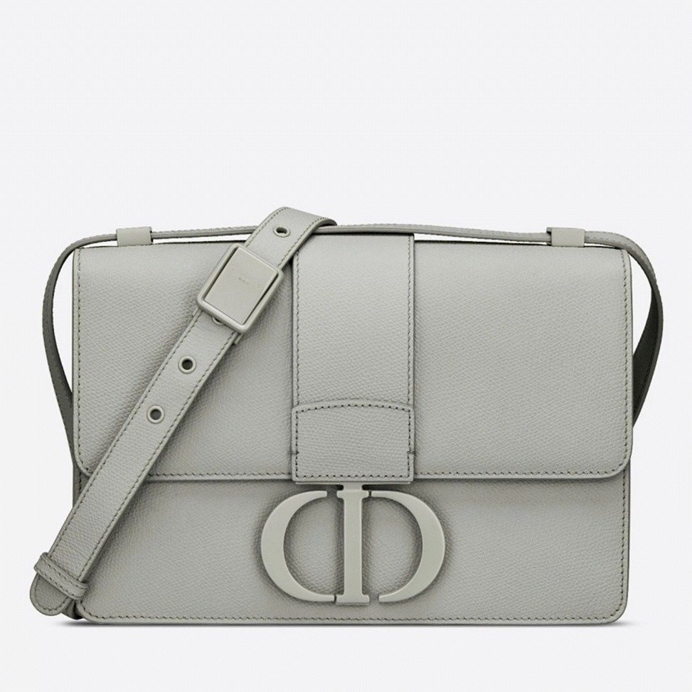 EB16D947-12E7-FC4C-1049-5B48DB4AA7A5.jpg Dior 30 Montaigne Medium Bag Replica in Grey Ultramatte Grained Calfskin - Image 1