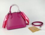 Louis Vuitton Epi Leather Alma BB Handbag In Pondichery Pink With Jacquard Strap - Image 6