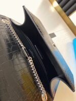 Replica Saint Laurent Kate Medium Tassel Bag Noir Crocodile-embossed Leather - Image 9