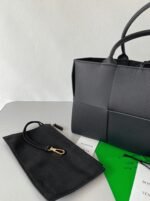 Fake Bottega Veneta Arco Small Tote Black - Image 9