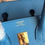 High-End Faux Blue Paradiso Hermes Birkin 25cm Purse - Image 7