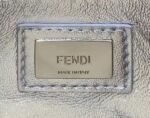 Top Quality Fake Fendi Peekaboo Mini Bag In Silver Metallic Lambskin - Image 7
