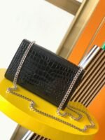 Fake Saint Laurent Kate Small Tassel Bag Noir Crocodile-embossed Leather - Image 5