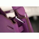 Purple Leather Knockoff Hermes So Kelly 22cm Stylish Purse - Image 6