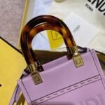 Top Quality Knockoff Fendi Mini Sunshine Shopper Bag In Lilas Leather - Image 8