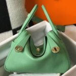 Fake Hermes Lindy bag 26cm in vert criquet