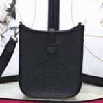 Black Evelyne II TPM Knockoff Hermes Messenger Shoulder Bag