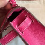 Rose Red Epsom Copy Faux Hermes Kelly 20cm Handbag - Image 5