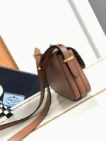 Prada Shoulder Bag Knockoff in Cognac Smooth Calfskin - Image 8