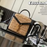 CASSANDRA MEDIUM CHAIN BAG IN CROCODILE-EMBOSSED SHINY LEATHER
