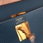 Blue Jean Clemence Replica Hermes Kelly Retourne 32cm Elegant Purse - Image 2