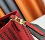 Louis Vuitton Neverfull Bandouliere Inside Out MM Tote In Monogram Canvas And Rouge Sari Textile - Image 8