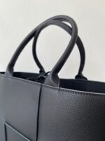 Fake Bottega Veneta Arco Medium Tote Black Intrecciato Calfskin - Image 3