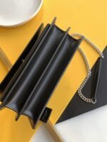 Knockoff Saint Laurent Sunset Medium Chain Bag Noir Calfskin - Image 7