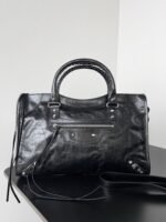 Knockoff Balenciaga Le City Medium Bag Black Arena Lambskin - Image 6