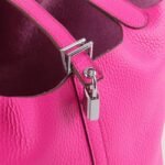 Rose red fake Hermes Picotin Lock handbag - Image 8