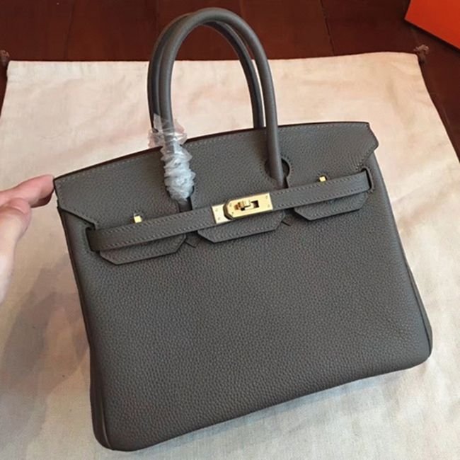 EE71AF36-1C7E-F703-D38D-FA58F24FA5C9.jpg Vert Gris Hermes Birkin 25cm High-End Copy Handbag - Image 1