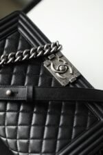 Chanel Boy Sliver Hardware Caviar Cow Leather - Image 4