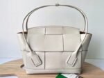 Top Quality Fake Bottega Veneta Arco Medium Bag In White Intrecciato Calfskin - Image 2