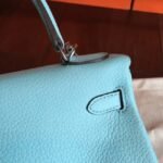 Blue Atoll Clemence Replica Hermes Kelly 25cm Retourne Handbag - Image 7