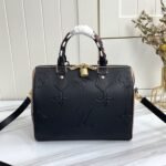 Louis Vuitton Monogram Empreinte Wild At Heart Speedy 25 Bandouliere Handbag In Black