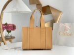 Top Quality Knockoff Chloe Woody Medium Tote Bag In Beige Calfskin - Image 3