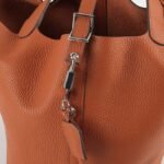 Orange knockoff Hermes Picotin Lock handbag - Image 7
