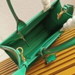 Prada Symbole Small Bag Knockoff with Topstitching in Green - Image 9