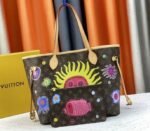 Louis Vuitton X YK Monogram Canvas Neverfull MM Tote With Faces Print - Image 2