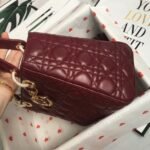 Dior Lady Dior Medium Bag Replica in Bordeaux Lambskin - Image 2