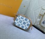 Louis Vuitton LV By The Pool Monogram Tiles Canvas Nano Noe Bag In Lagoon Blue - Image 4